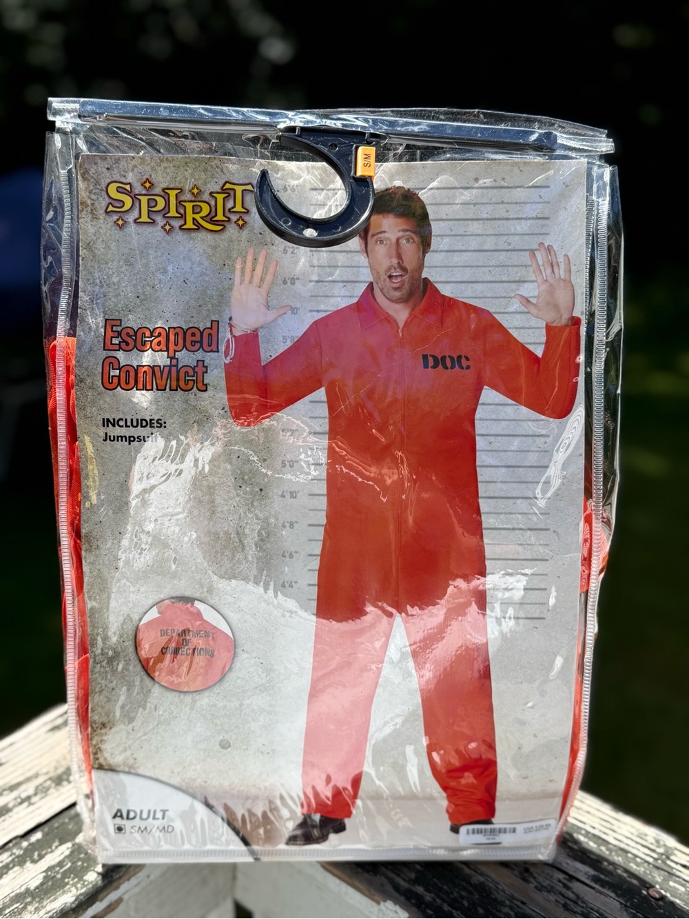 SPIRIT HALLOWEEN ESCAPED CONVICT ADULT SM/MD